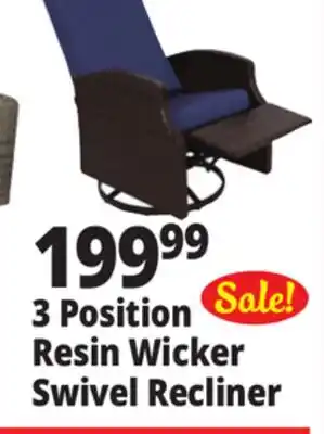 Ocean State Job Lot 3 Position Swivel Recliner Chair offer