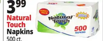 Ocean State Job Lot Natural Touch Family Pack 1-Ply Paper Luncheon Napkins 500-count offer