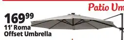 Ocean State Job Lot 11' Roma Offset Patio Umbrella with Solar LED Lights Beige offer