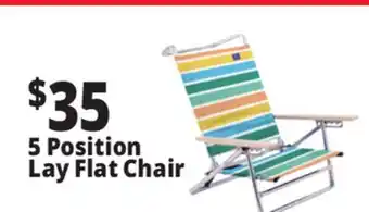 Ocean State Job Lot 5-Position Copa Lay Flat Aluminum Beach Chair offer