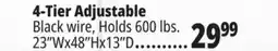 Ocean State Job Lot Method Storage Systems 4-Tier Household Wire Shelving Unit offer