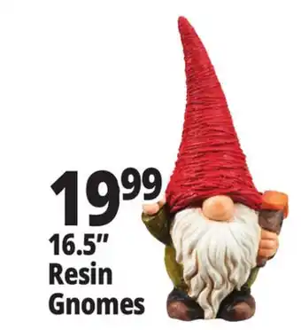 Ocean State Job Lot Outdoor Living Accents Resin Garden Gnome 16.5 offer