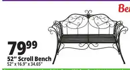 Ocean State Job Lot Outdoor Living Furnishings Metal Garden Bench offer