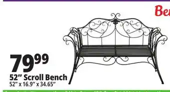 Ocean State Job Lot Outdoor Living Furnishings Metal Garden Bench offer