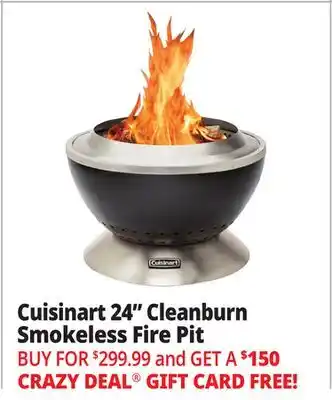 Ocean State Job Lot Cuisinart 24 Cleanburn Smokeless Fire Pit offer