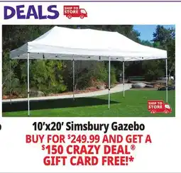Ocean State Job Lot Simsbury 10' x 20' One-Touch Pop-Up Gazebo offer
