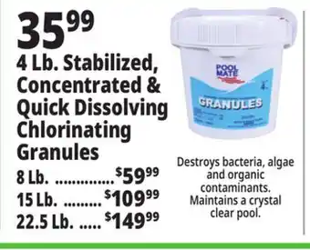 Ocean State Job Lot Concentrated Chlorinating Granules offer