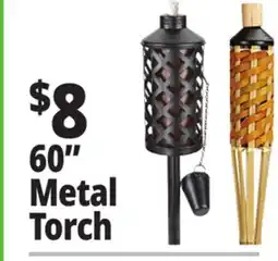 Ocean State Job Lot 60 Metal Garden Torch Basket Weave offer