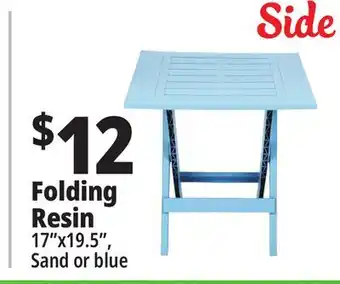 Ocean State Job Lot Gracious Living Folding Side Table Blue offer