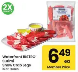 Albertsons Waterfront bistro surimi snow crab legs offer