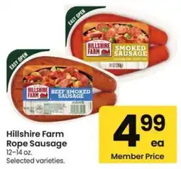 Albertsons Hillshire farm rope sausage offer