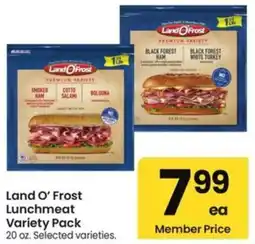 Albertsons Land O' frost lunchmeat variety pack offer