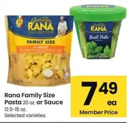 Albertsons Rana family size pasta or sauce offer