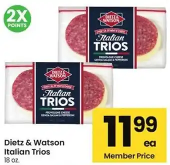 Albertsons Dietz & watson italian trios offer