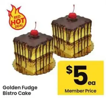 Albertsons Golden fudge bistro cake offer