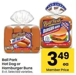 Albertsons Ball park hot dog or hamburger buns offer