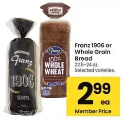 Albertsons Franz 1906 or Whole Grain Bread offer