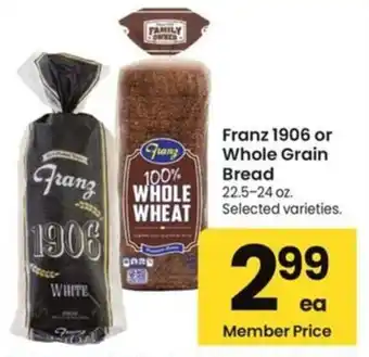 Albertsons Franz 1906 or Whole Grain Bread offer