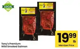 Albertsons Tony's premium wild smoked salmon offer