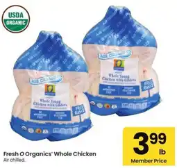 Albertsons Fresh O organics whole chicken air chilled offer