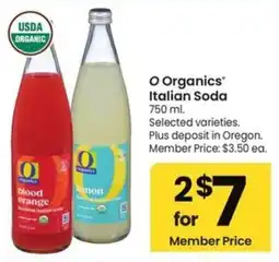 Albertsons O Organics Italian Soda offer