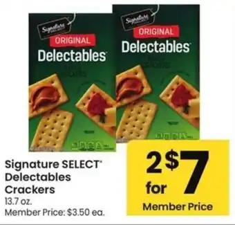 Albertsons Signature select delectables crackers offer