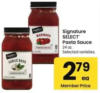 Albertsons Signature select pasta sauce offer