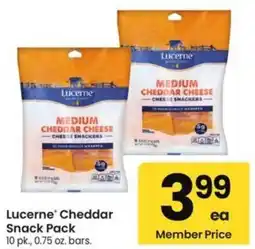 Albertsons Lucerne cheddar snack pack offer