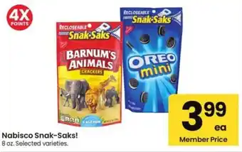 Albertsons Nabisco Snak-Saks! offer