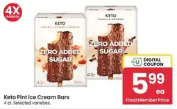 Albertsons Keto pint ice cream bars offer