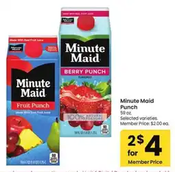 Albertsons Minute maid punch offer