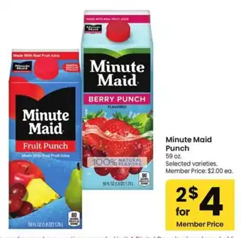 Albertsons Minute maid punch offer