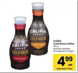 Albertsons Califia cold brew coffee offer