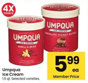 Albertsons Umpqua ice cream offer