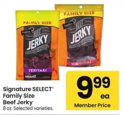Albertsons Signature select family size beef jerky offer