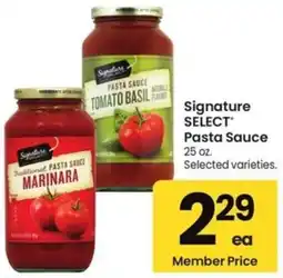 Albertsons Signature SELECT Pasta Sauce offer