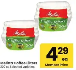 Albertsons Melitta Coffee Filters offer