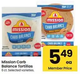Albertsons Mission Carb Balance Tortillas offer