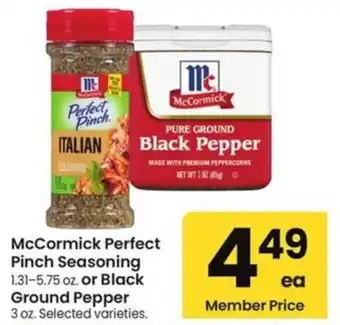 Albertsons McCormick Perfect Pinch Seasoning or Black Ground Pepper offer
