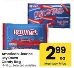 Albertsons American Licorice Lay Down Candy Bag offer