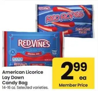 Albertsons American Licorice Lay Down Candy Bag offer