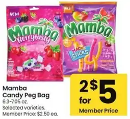 Albertsons Mamba Candy Peg Bag offer