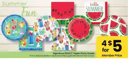 Albertsons Signature SELECT Paper Party Goods offer