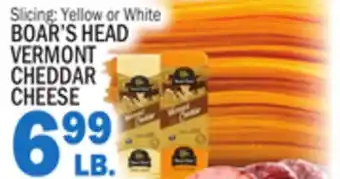 Bravo Supermarkets BOAR'S HEAD VERMONT CHEDDAR CHEESE offer
