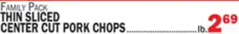 Bravo Supermarkets THIN SLICED CENTER CUT PORK CHOPS offer