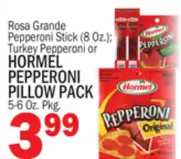Bravo Supermarkets HORMEL PEPPERONI PILLOW PACK offer