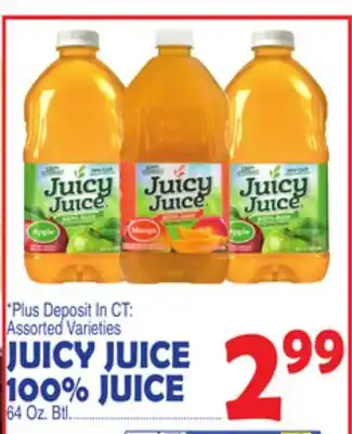 Bravo Supermarkets JUICY JUICE 100% JUICE offer