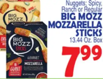 Bravo Supermarkets BIG MOZZ MOZZARELLA STICKS offer