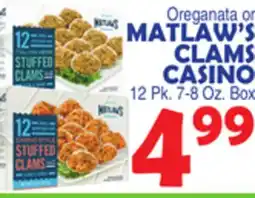 Bravo Supermarkets MATLAW'S CLAMS CASINO offer