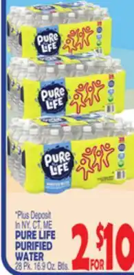 Bravo Supermarkets PURE LIFE PURIFIED WATER offer